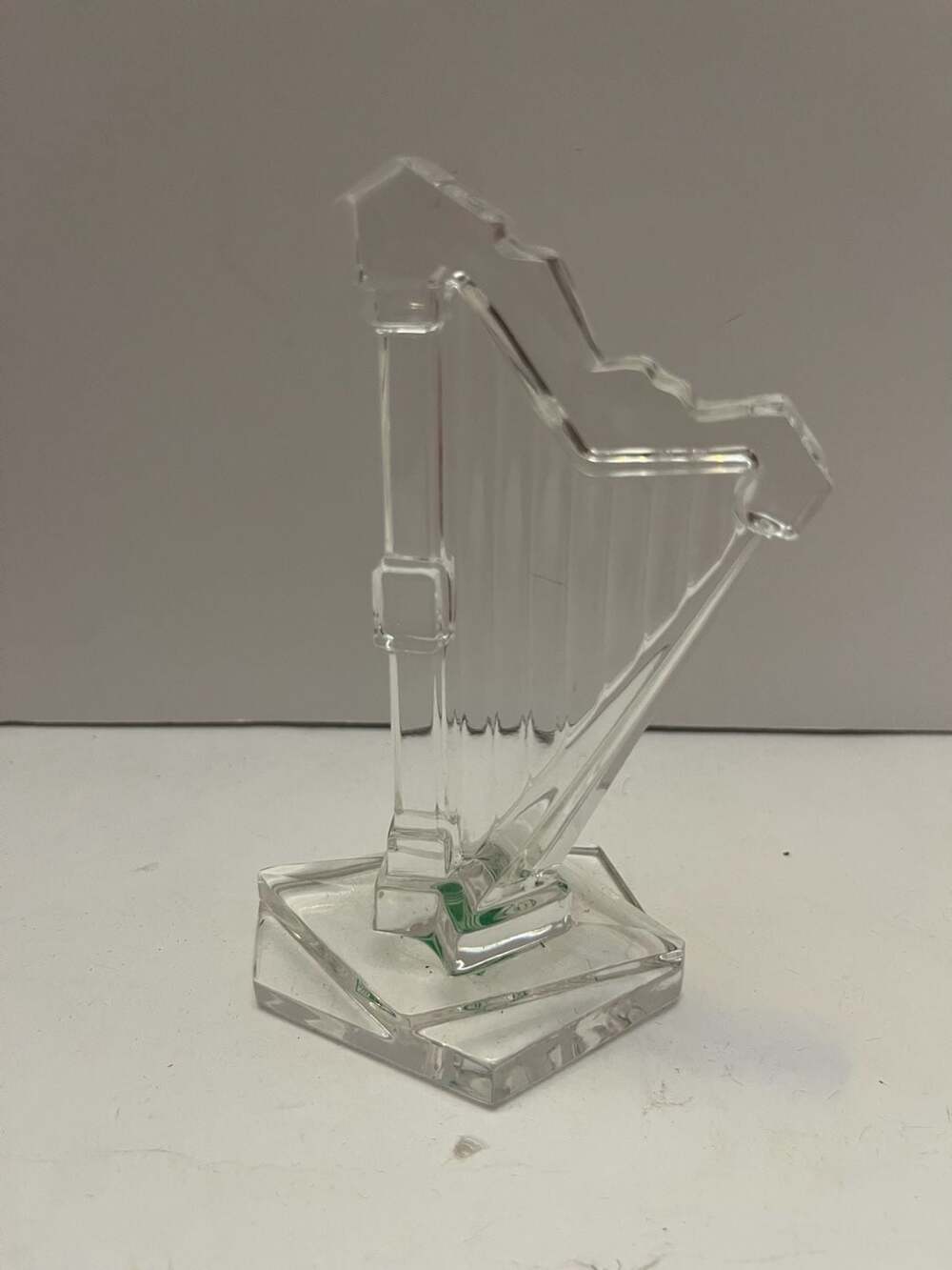 KristalKolor 24% Lead Crystal Harp Figurine Paperweight Made in Italy